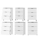 Commode 3 tiroirs blanche et grise