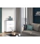 Commode 3 tiroirs blanche et grise
