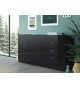 Grand buffet noir - Verre noir 2P 4T