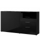 Grand buffet noir - Verre noir 2P 4T