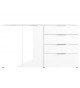 Grand buffet bois - Verre blanc 2P 4T