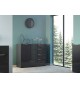 Petit buffet noir - Verre noir 1P 4T