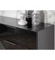 Commode noir - Verre noir 2P 1T