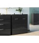 Commode noir - Verre noir 2P 1T