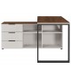 Bureau informatique d'angle et rangement