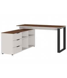 Bureau informatique d'angle et rangement