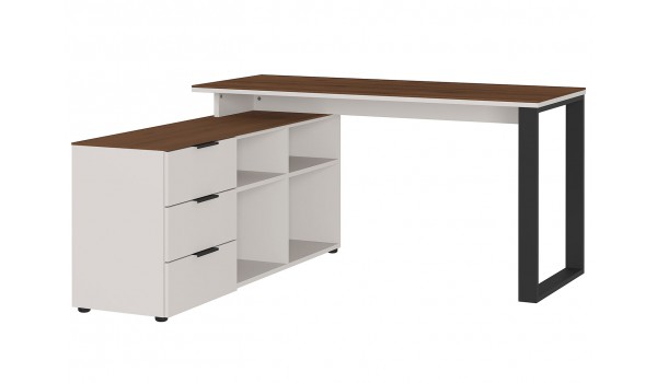 Bureau informatique d'angle et rangement