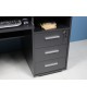 Bureau rangement intégré gris anthracite