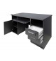 Bureau rangement intégré gris anthracite