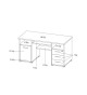 Bureau rangement intégré gris anthracite