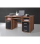 Bureau rangement intégré Noyer/Noir