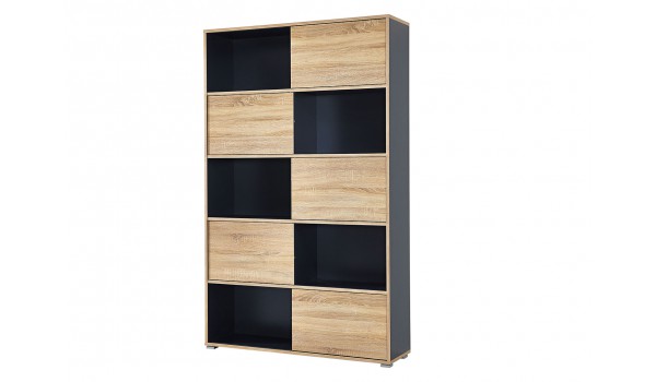 Armoire étagère portes coulissantes et réversibles