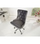 Fauteuil de bureau baroque velours gris