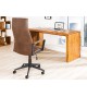 Fauteuil de bureau réglable marron avec accoudoirs
