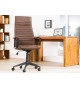 Fauteuil de bureau réglable marron avec accoudoirs