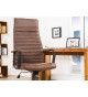 Fauteuil de bureau réglable marron avec accoudoirs