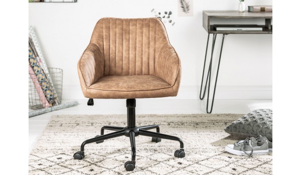Chaise de bureau réglable, tournante, avec accoudoirs