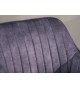 Chaise de bureau velours gris foncé avec accoudoirs