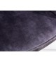 Chaise de bureau velours gris foncé avec accoudoirs