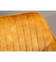 Chaise de bureau velours jaune moutarde avec accoudoirs