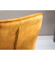 Chaise de bureau velours jaune moutarde avec accoudoirs