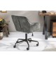 Chaise de bureau velours vert foncé avec accoudoirs