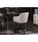 Chaise de bureau design en cuir synthétique blanc