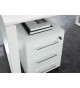 Table de travail bureau blanc verre blanc