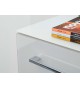 Table de travail bureau blanc verre blanc