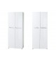 Armoire bureautique haute blanche verre blanc