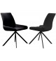 Chaise design en tissu noir