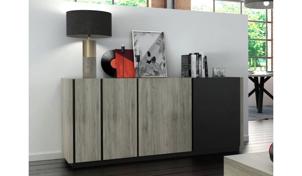 Buffet 3 portes style industriel 180 cm