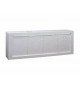 Buffet design 4 portes avec reliefs blanc 220 cm