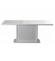 Table à manger blanche design - Pieds central éclairage intégré