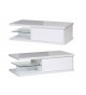 Table basse rectangulaire laqué blanc 120 cm