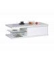 Table basse rectangulaire laqué blanc 120 cm