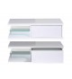 Table basse rectangulaire laqué blanc 120 cm