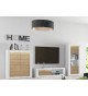 Ensemble de meuble tv design blanc laqué