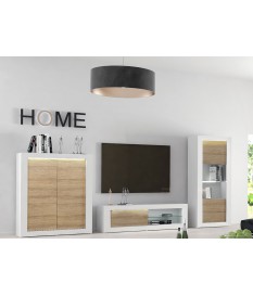 Ensemble de meuble tv design blanc laqué