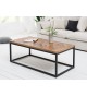 Table basse bois et fer forgé / Rectangulaire