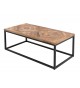 Table basse bois et fer forgé / Rectangulaire