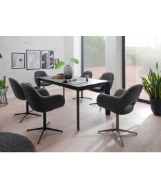 Table rectangulaire 180-240 cm céramique anthracite