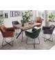 Table rectangulaire bois et métal forme originale