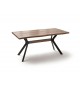 Table rectangulaire bois et métal forme originale