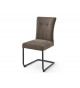 Chaise de salle à manger en tissu avec poignée
