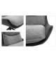 Chaise de salle à manger en tissu - Pieds pivotant 360°