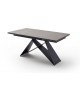 Table design 160-240 céramique anthracite