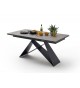 Table design 160-240 céramique anthracite