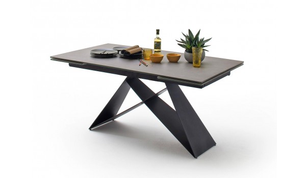 Table design 160-240 céramique anthracite