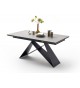 Table céramique extensible 160-240 gris clair